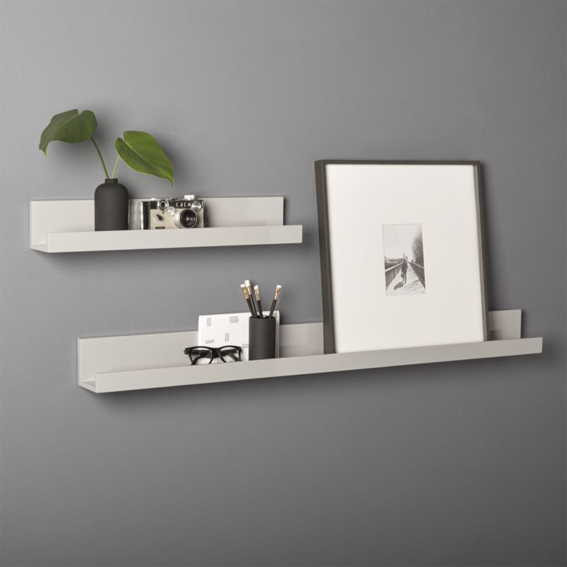 wall shelf piano grey wall shelves | cb2 NKNTQQH