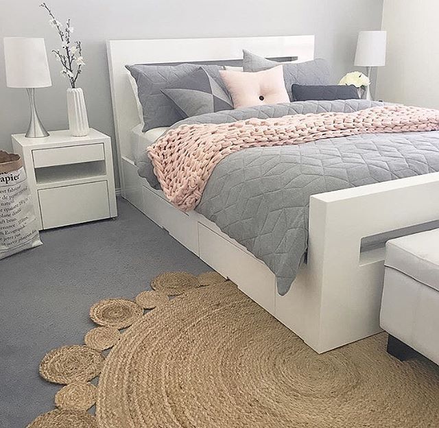 white bedroom furniture bedroom inspo ✨ the ever so perfect bedroom belonging to love the rug! HBUZANR