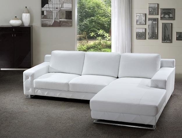 white sectional sofa modern sectional sofa in white leather modern-living-room VBGXOGM