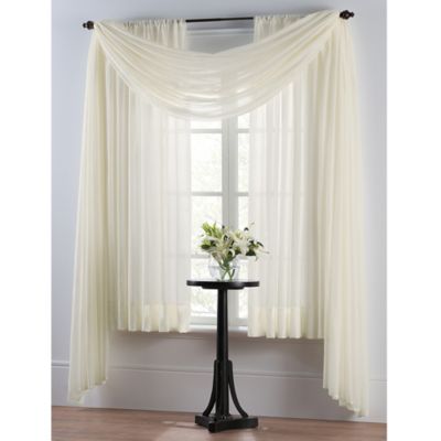 window drapes smart sheer™ insulating voile 63-inch window curtain panel in ivory GVBSBCV