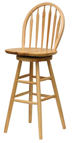 wood bar stools winsome wood 30-inch windsor swivel seat bar stool, natural JNZZJKQ