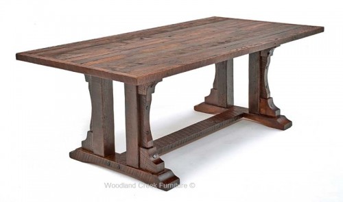 wood dining table repurposed oak dining table ... OIXNAXC