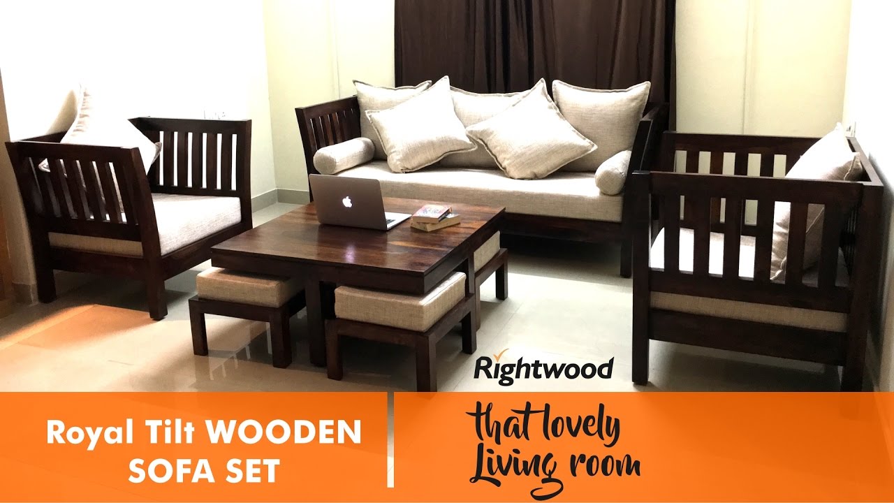 wooden sofa set designs sofa set design - royal tilt wooden sofa by rightwood furniture. decorating CZWPBDJ