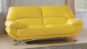 yellow sofa yellow leather sofa QYUVDRG
