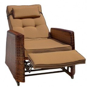Reclining Garden Chairs best selling pe wicker outdoor recliners, pack of 2 LXWKWNO