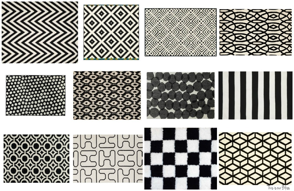 12+ bold black and white rugs black and white geometric rugs this is VDISDLA