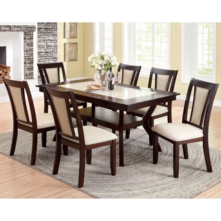 7 piece dining set furniture of america kateria dark cherry 7-piece dining set CMYSZPJ