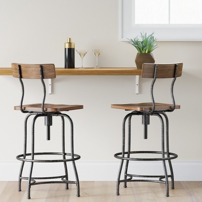 adjustable bar stools woodsboro adjustable barstool - threshold™ : target KJDQDIL