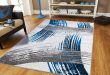 amazon.com: luxury new fashion art collection contemporary modern rugs  splat blue black XVPYCWK