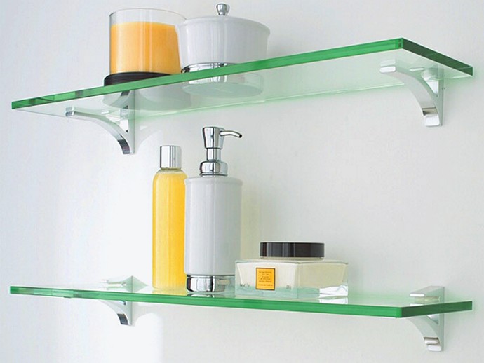 Bathroom Glass Shelves glass bathroom shelves cool bathrooms pinterest elegant shelf intended for  16 ZOXUJBQ