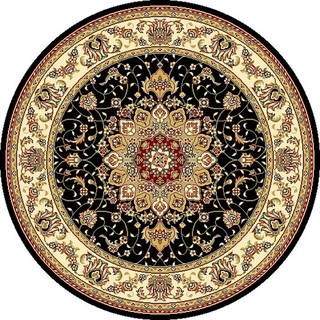 circular rugs safavieh lyndhurst traditional oriental black/ ivory rug - 4u0027 round XLWQBAC
