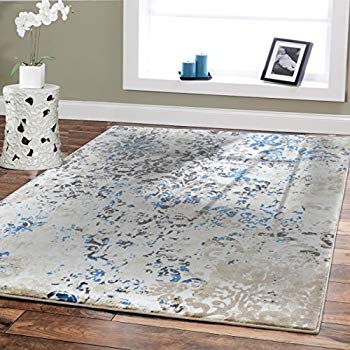 contemporary rugs premium soft contemporary rug for living room luxury 5x8 cream blue brown ZBTVKZL