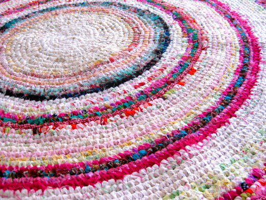 crochet rag rug the finished rag rug. XRTCFHC