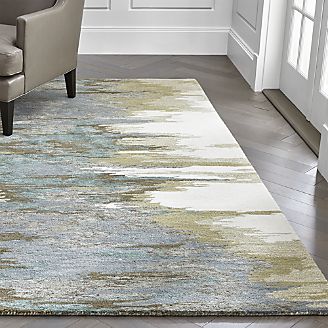 floor rugs birch cyan wool-blend abstract rug UHPGVOG