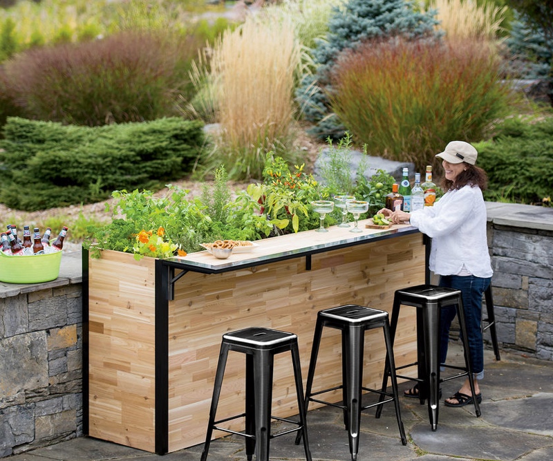 Garden bar outdoor garden bar and patio planter serves up the fresh CFMDAVM