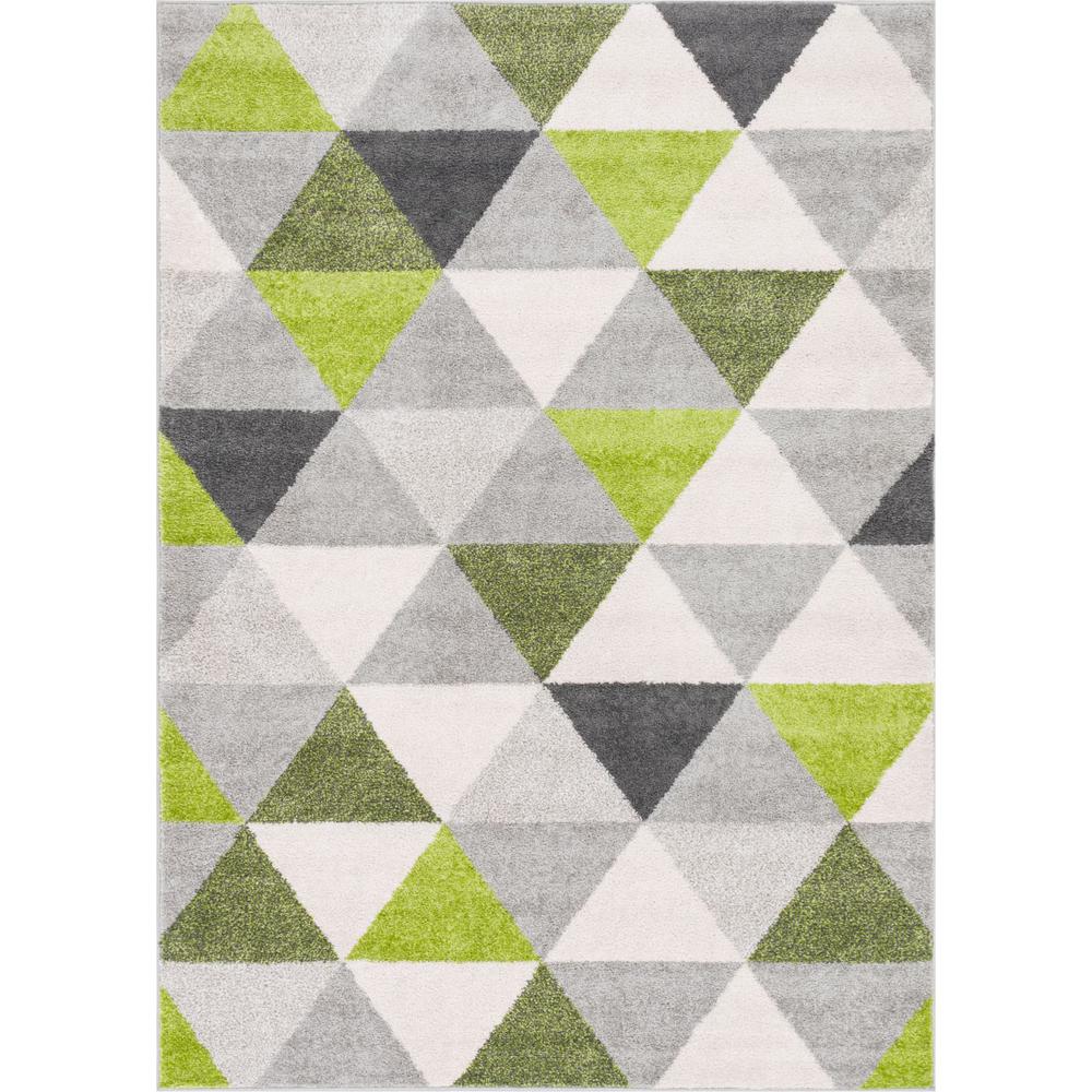 green rug well woven mystic alvin modern geometric green 5 ft. x 7 ft. mid- DUVUOSM