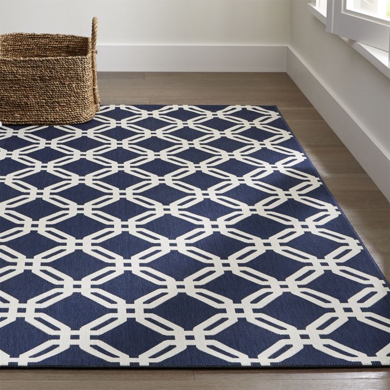 Indoor outdoor rugs arlo blue outdoor rug | crate and barrel OSBYAMK