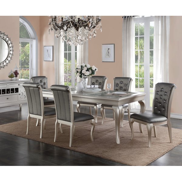 infini furnishings adele 7 piece dining set u0026 reviews | wayfair YTYKEZE
