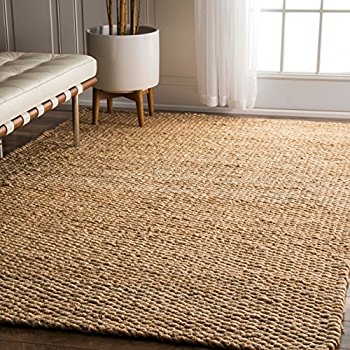 jute rug nuloom natura collection hailey jute natural fibers solid and striped hand  made VRQIIVO
