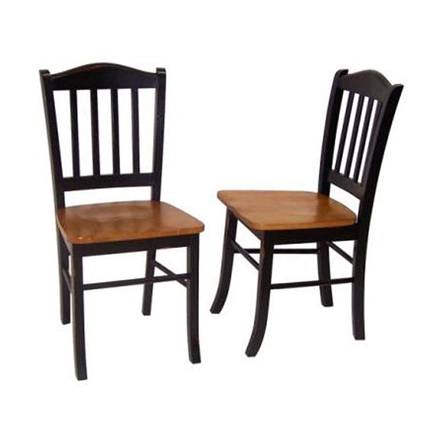 Kitchen Chairs amazon.com: boraam 30536 shaker chair, black/oak, set of 2: kitchen u0026 dining XDDPGRF