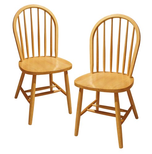 Kitchen Chairs amazon.com - winsome wood windsor chair, natural, set of 2 - chairs WRXUVSQ