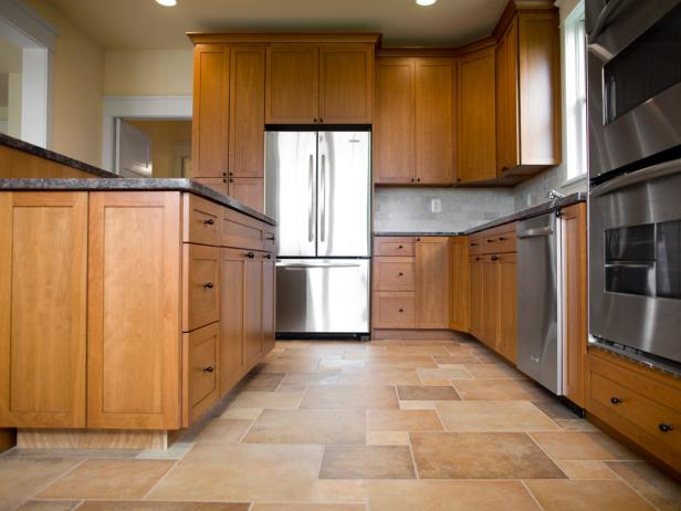kitchen floors spacious kitchen with wood and tile YPISTXJ