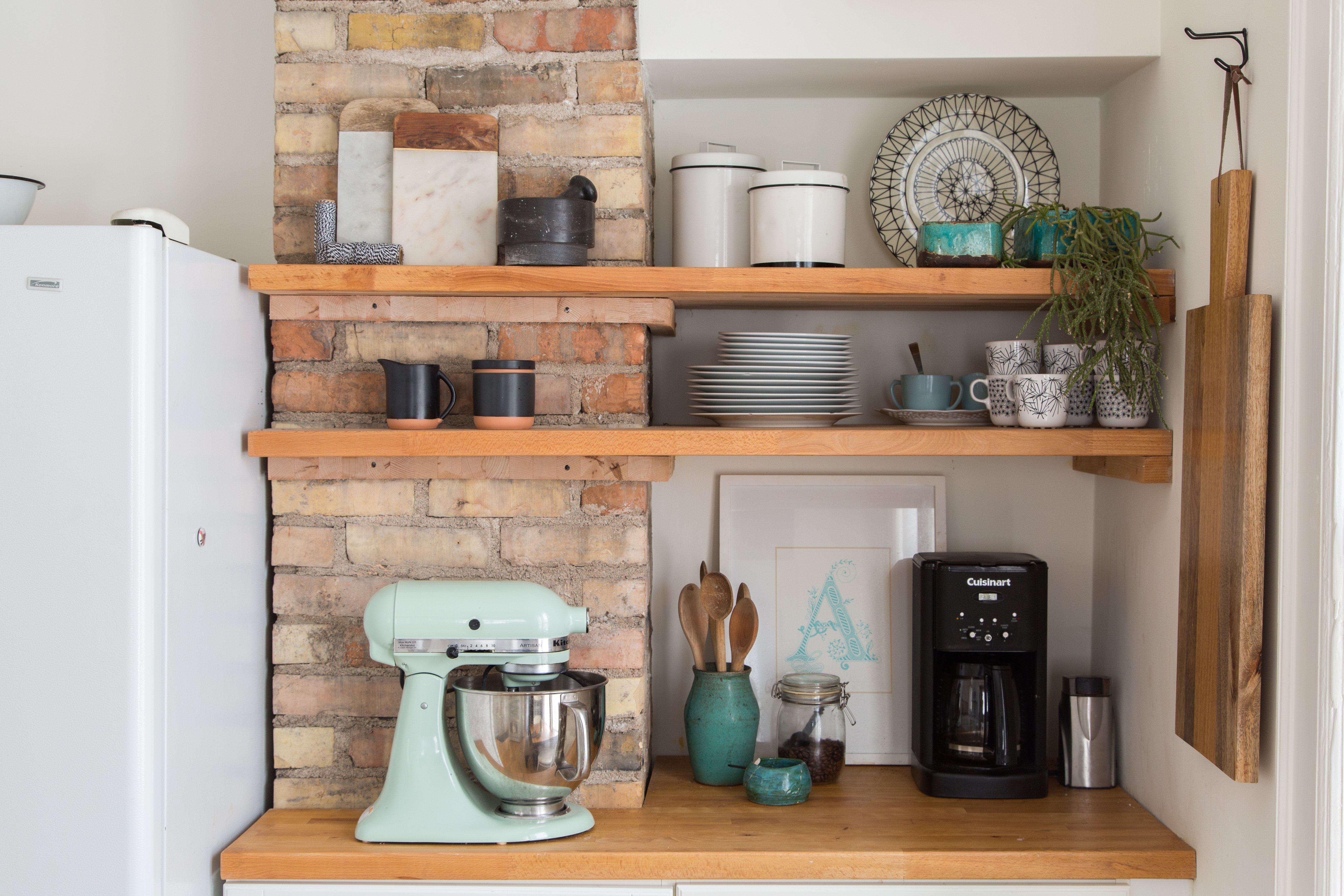 Kitchen Shelving 5 of the most gorgeous tiny kitchens with open shelving | kitchn SHGGWQV