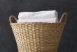 Laundry Basket wicker laundry basket + reviews | crate and barrel IYXCVXT