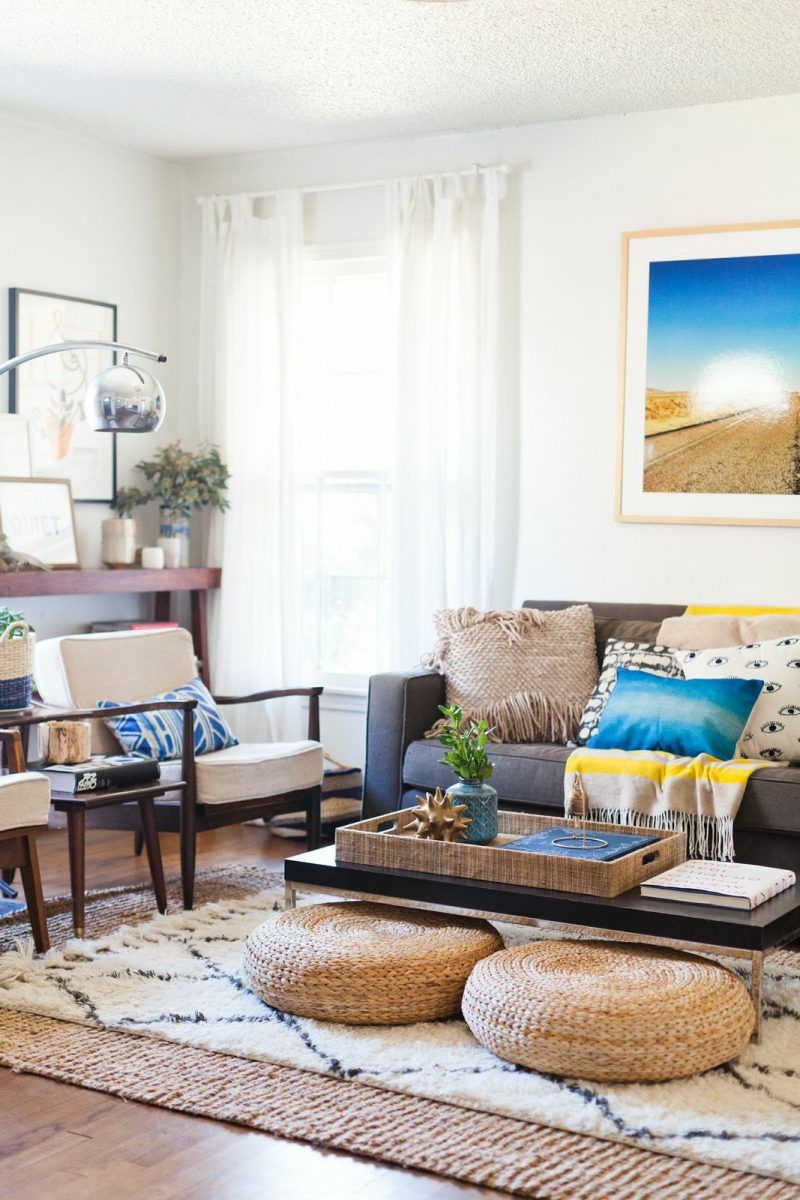 living room rug rules | rug placement | rug size guide KTXFQOY