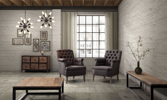 Loft Furniture industrial loft furniture eclectic-living-room QRJGVWM