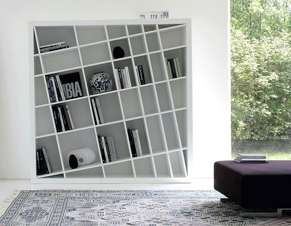 Modern Bookshelf elegant modern bookcase unique design KIOOCEY