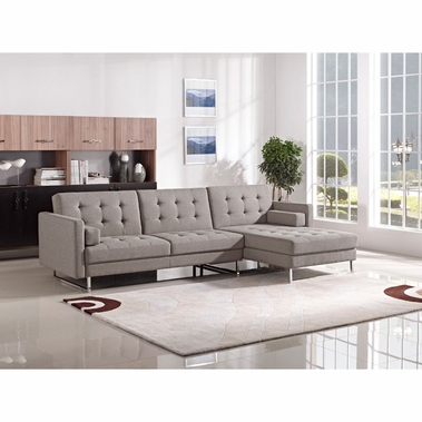 Modern Sectional Sofas divani casa smith modern brown fabric sectional sofa XFOOICU