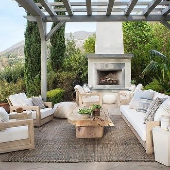 outdoor rug under patio table outdoor patio space inspiration - gray wash wood pergola element add so IAZBTGJ