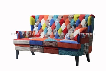 Patchwork Sofa patchwork sofa with black wood legs BMETFYE