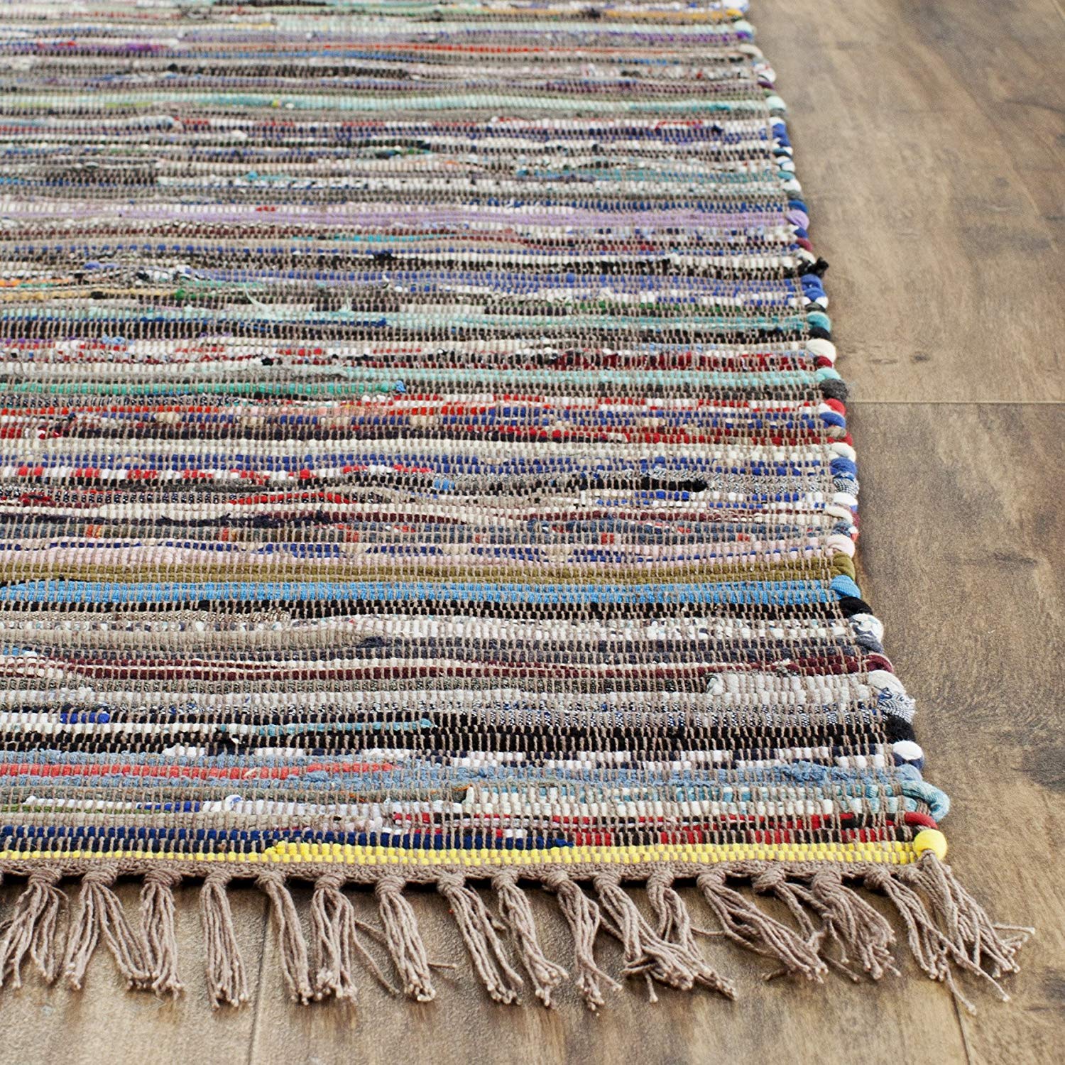 rag rugs amazon.com: safavieh rag rug collection rar121e hand woven rust and multi  cotton OYFXLHL