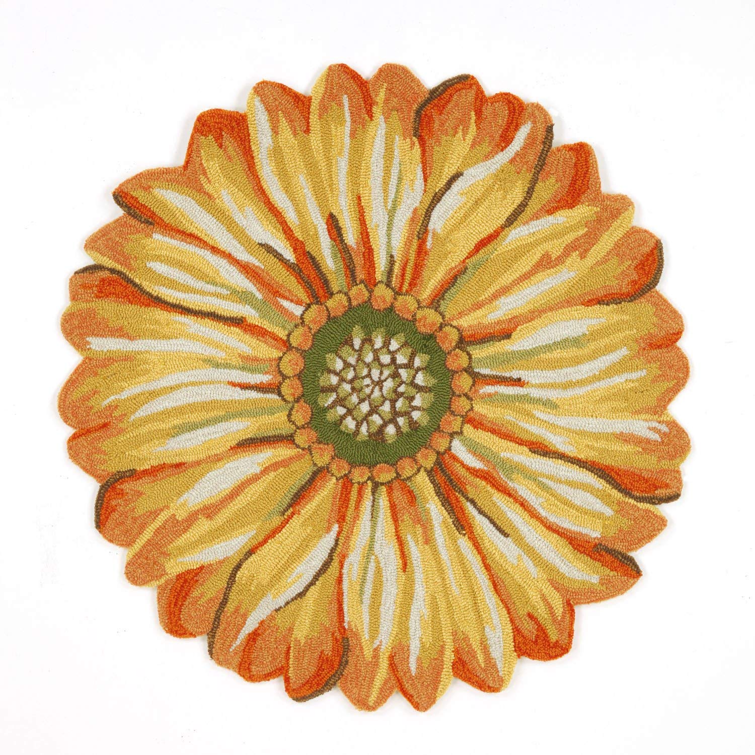 round rugs amazon.com : liora manne ft1d3a50209 whimsy round flowers rug,  indoor/outdoor, 3u0027, yellow USCJVNV