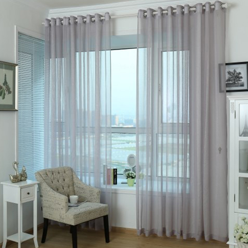Sheer Curtain unique and simple home grey purple sheer curtain TBWFVMK