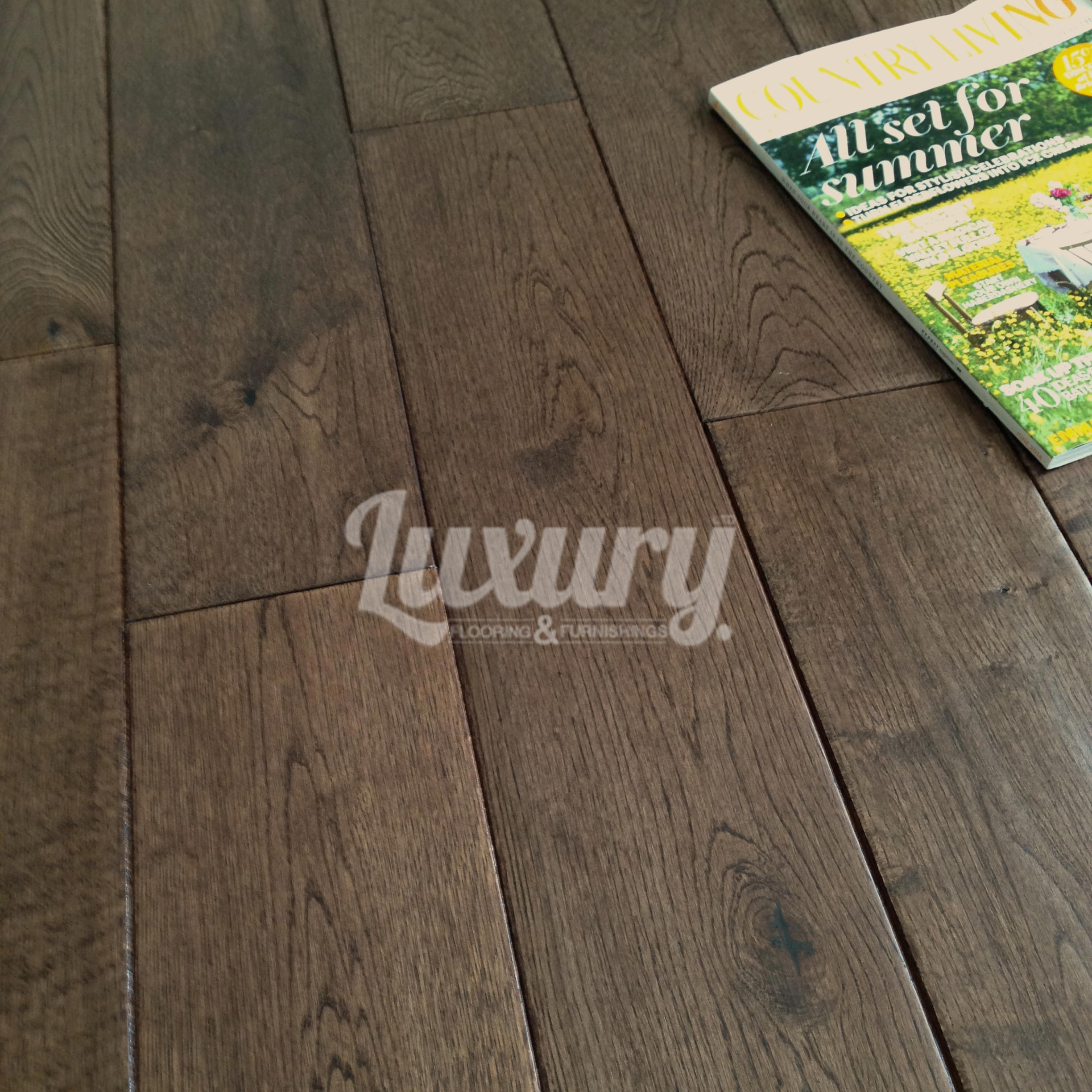 solid oak flooring 125mm aged chocolate hand scraped solid european oak wood flooring, 18mm  thick YHSXQZX