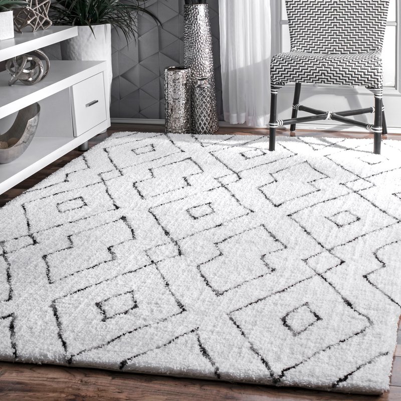 white rugs peraza hand-tufted white area rug RRVEITT
