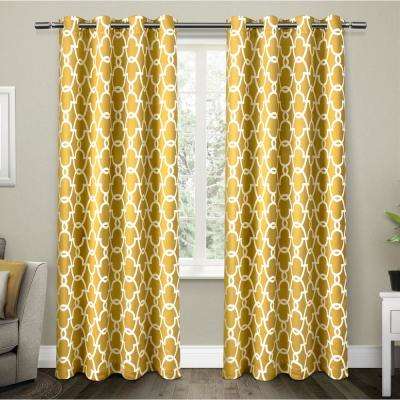 Yellow Curtains gates sundress yellow sateen blackout thermal grommet top window curtain MXOIRJO
