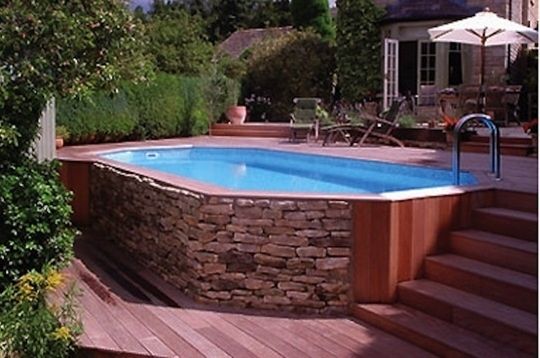 above ground pools that look like in ground above ground pool much cheaper just make it look u0027built inu0027. - click ICGJAES