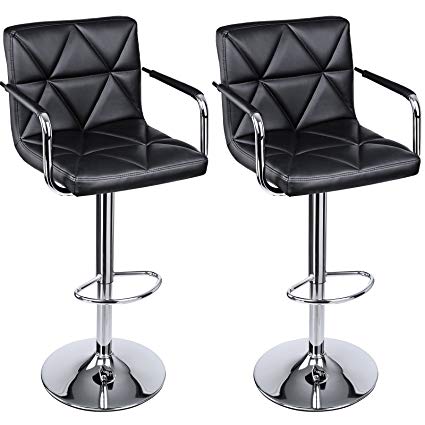 adjustable bar stools with backs and arms songmics adjustable bar stools with arms and back pu swivel barstool chairs, PBDMRPP