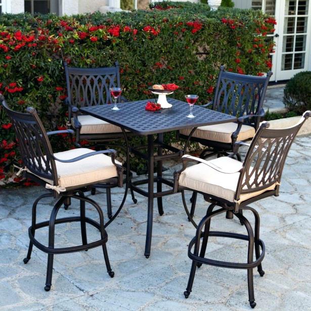 bar height patio set with swivel chairs bar height outdoor furniture counter height patio furniture with white OQTBAEM