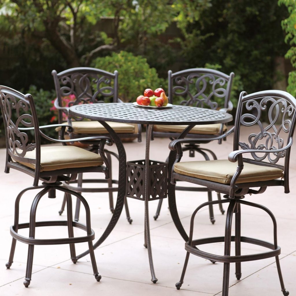 Bar Height Patio Set with Swivel Chairs goodworksfurniture
