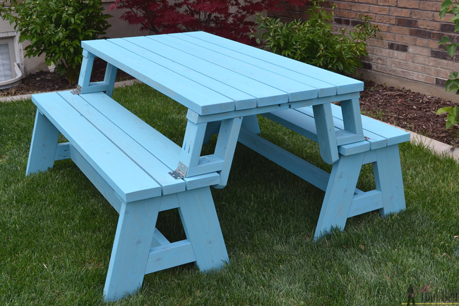 Bench that Turns into a Picnic Table Plans