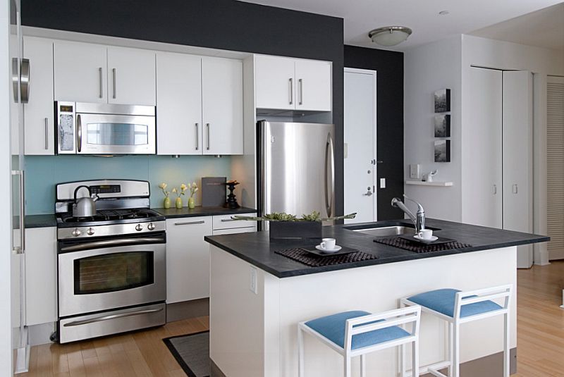 black and white kitchens with a splash of colour XGHURDL