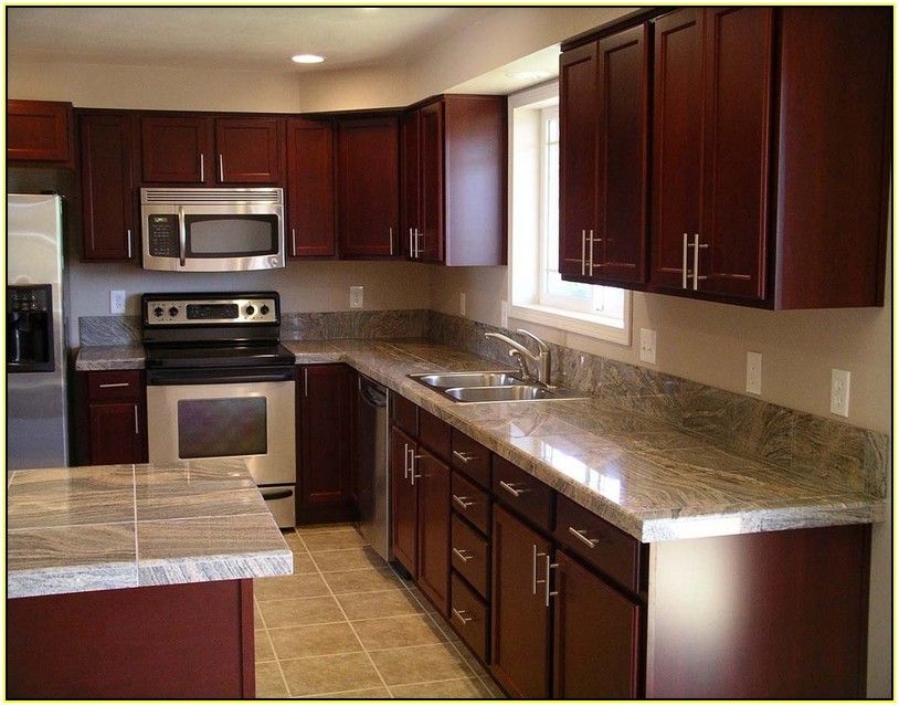 cherry kitchen cabinets with granite countertops gallery WJSTYVY