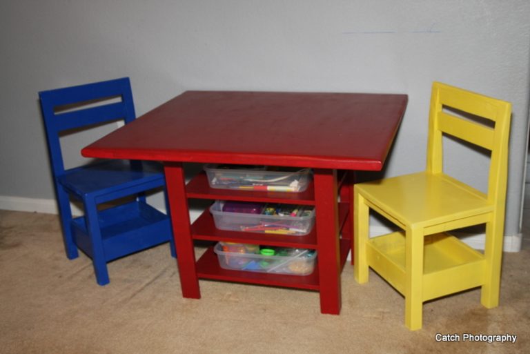 Childrens Table and Chairs with Storage goodworksfurniture
