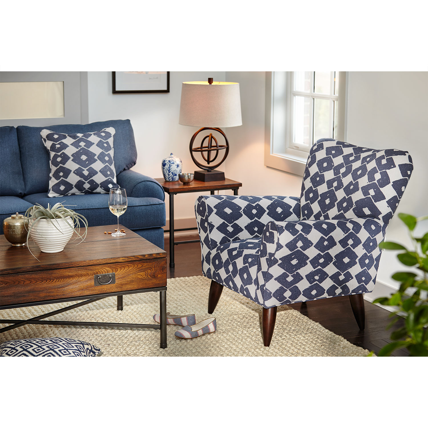 contemporary accent chairs for living room jessie accent chair - blue by kroehler KCEWSUB