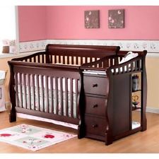 convertible baby cribs with changing table 4-in-1 convertible crib and changing table baby nursery furniture QQPUWLZ